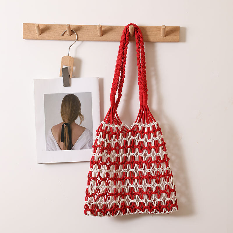 Hand-knotted shopping and beach bag Kalsten