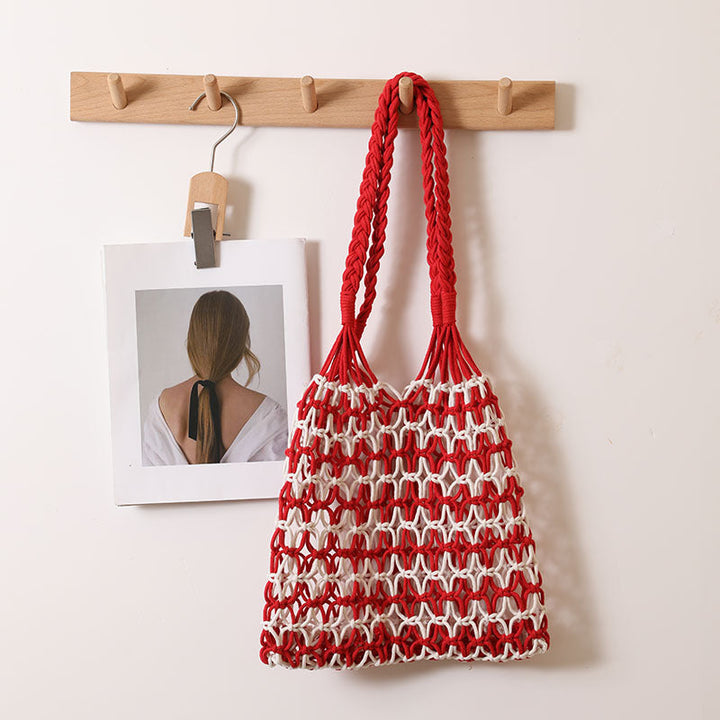Hand-knotted shopping and beach bag Kalsten
