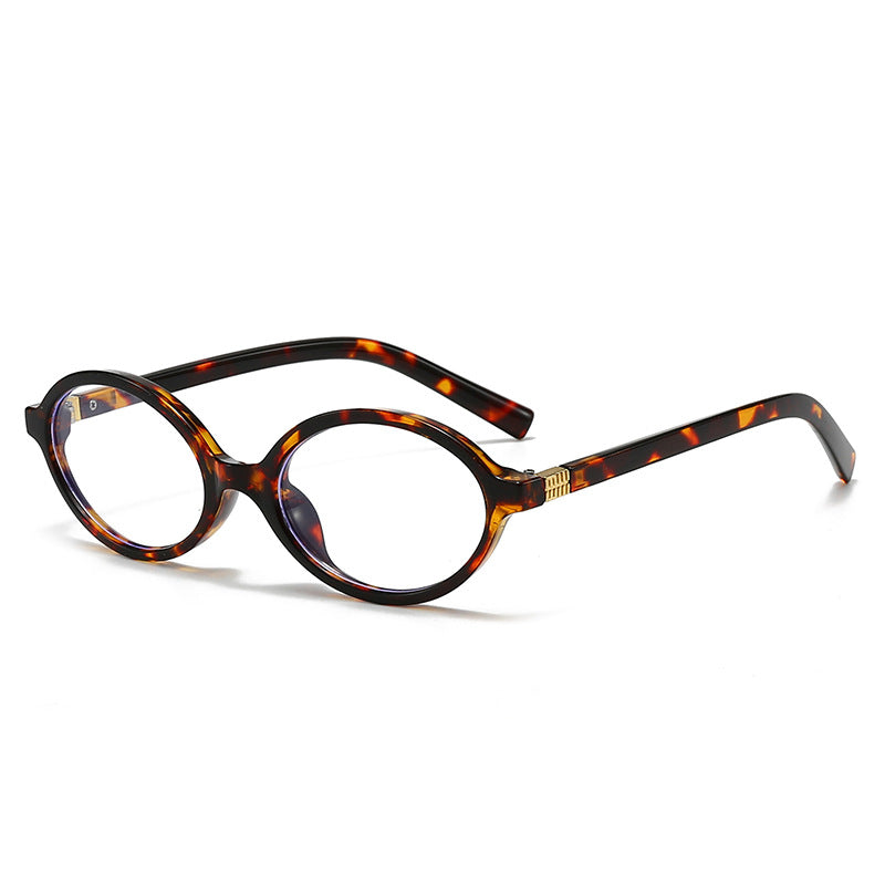 Women's fashionable oval glasses with golden accents Kalsten