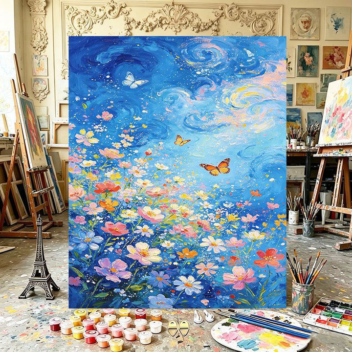 Vibrant Floral Swirl Canvas Art Kalsten