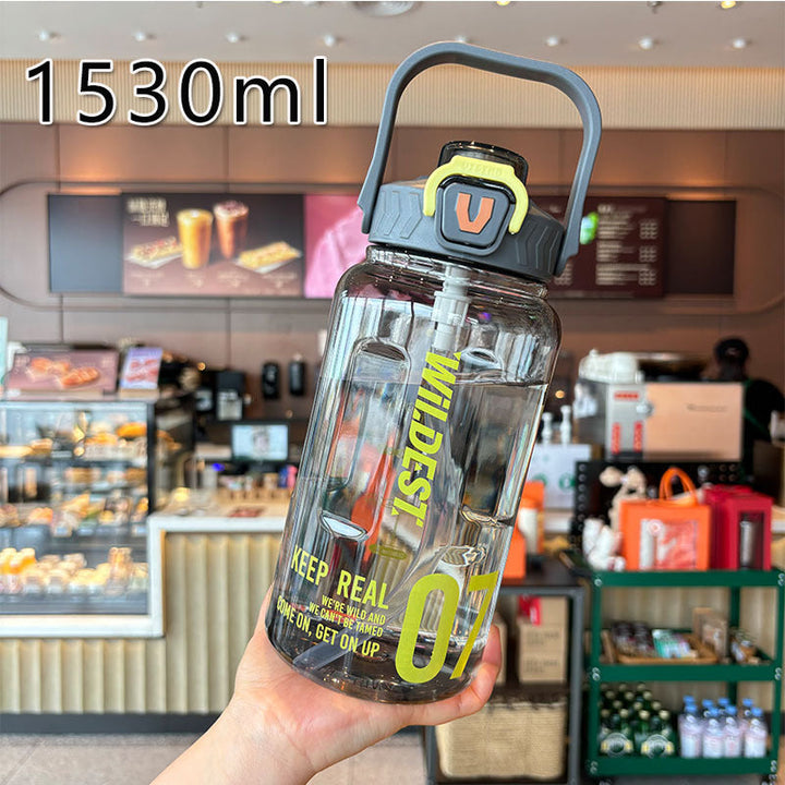 Women’s large water bottle with integrated straw and carrying handle Kalsten