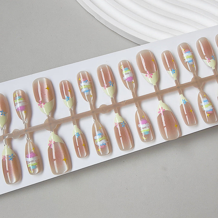Artificial nails with elegant flower pattern Kalsten