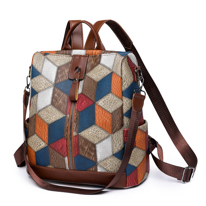 Geometric Pattern School Backpack Kalsten