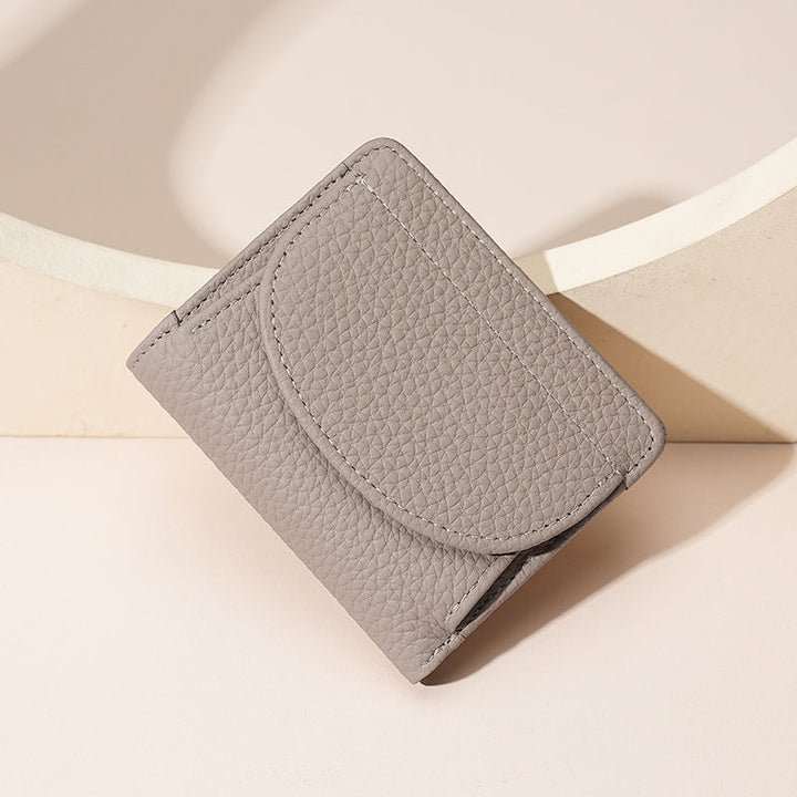 Textured Leather Cardholder Wallet