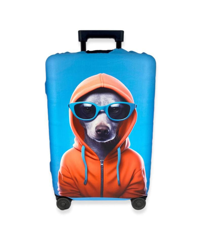 Unisex nan elastic suitcase cover with 3D dog design for trolley, stretchy and scratch-resistant Kalsten