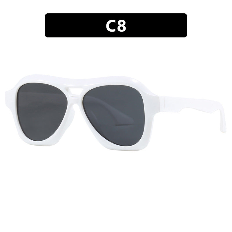 Ladies fashionable sunglasses in innovative design with wide frame Kalsten