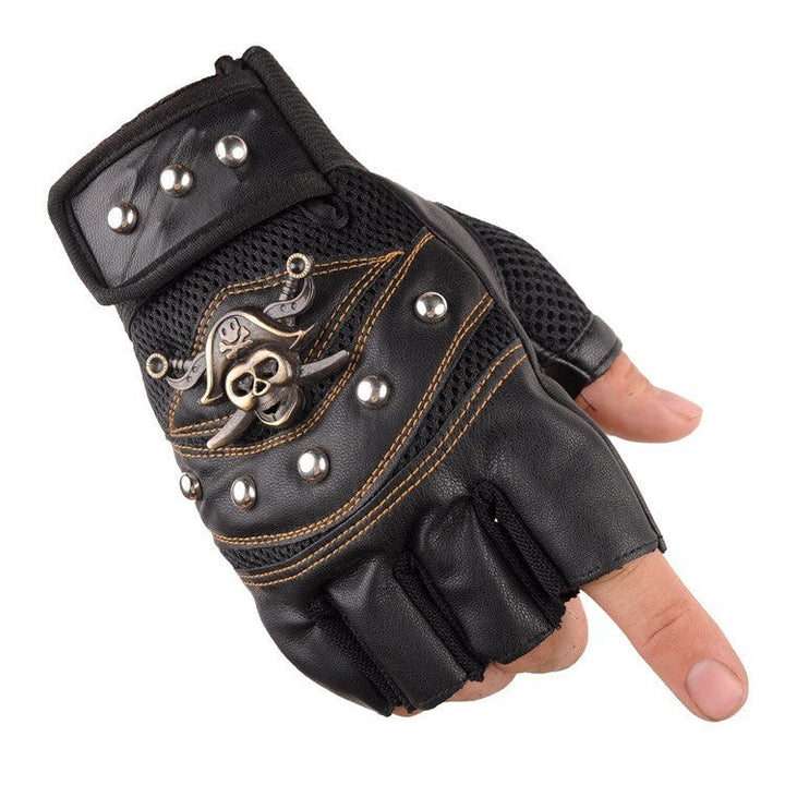 Men's biker gloves with breathable mesh material and robust design Kalsten