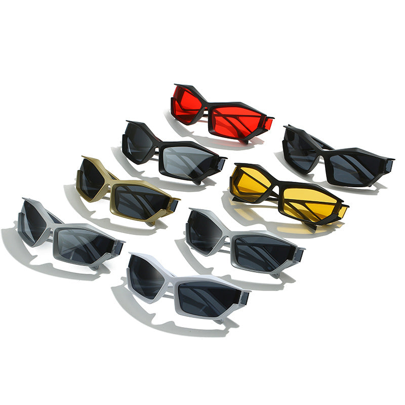 Women's sporty performance sunglasses with modern geometry frame Kalsten