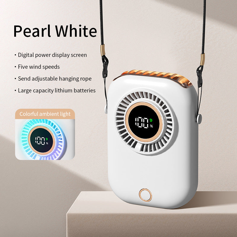 Unisex Portable Digital Rechargeable Hanging Fan Kalsten