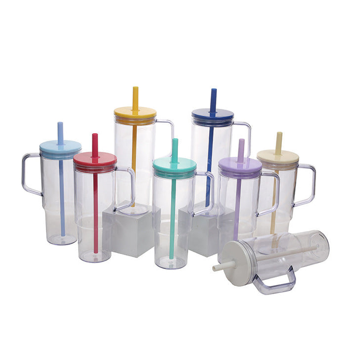 Women's creative drinking cup with retractable straw and non-slip handle Kalsten