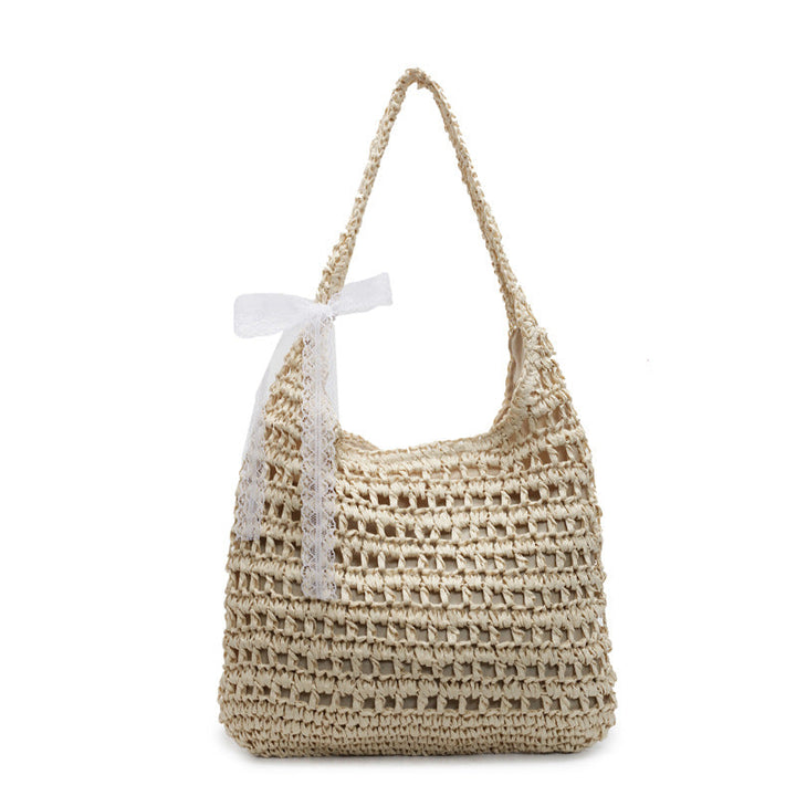 Handmade beach bag with lace Kalsten