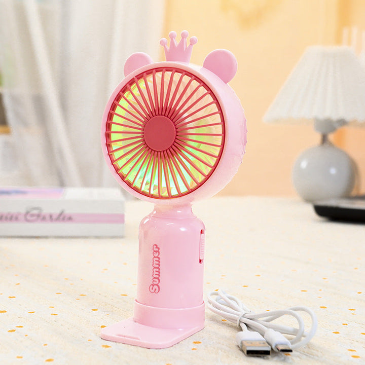 Ladies portable mini hand fan with flexible mounting mechanism Kalsten