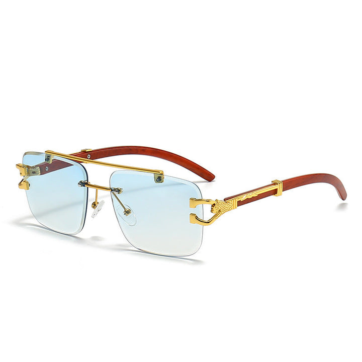 Women's fashionable glasses with stylish wooden frame Kalsten