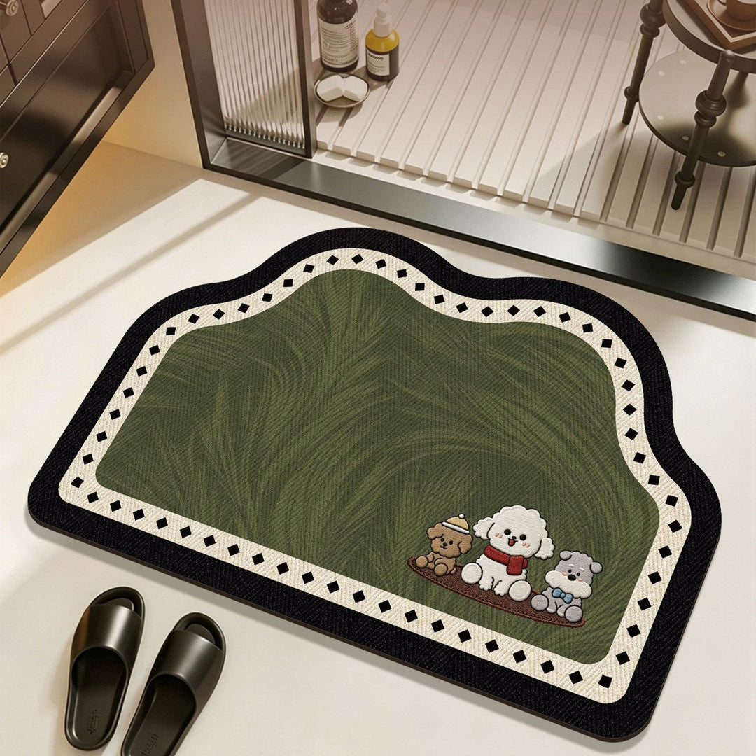 Decorative Cat-Themed Bath Mat Kalsten