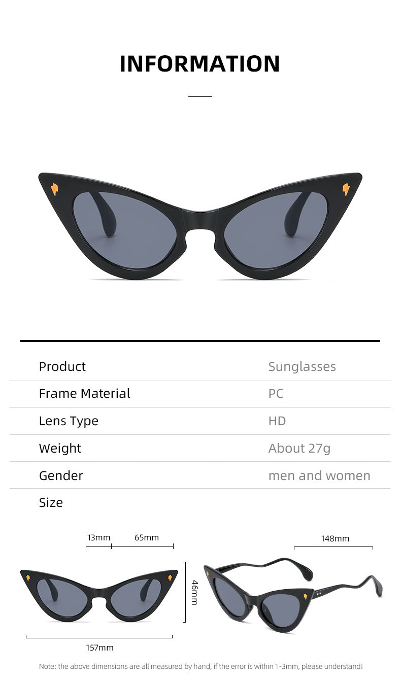 Women's Cat-Eye Sunglasses with Mirrored Lenses and Elegant Detail Kalsten