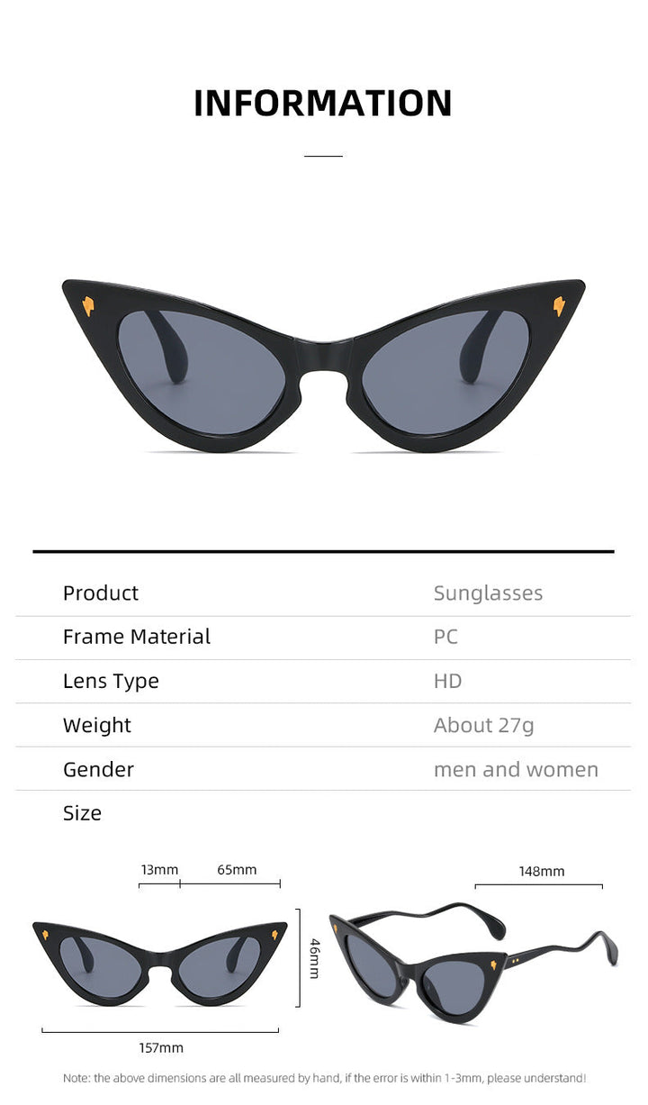 Women's Cat-Eye Sunglasses with Mirrored Lenses and Elegant Detail Kalsten