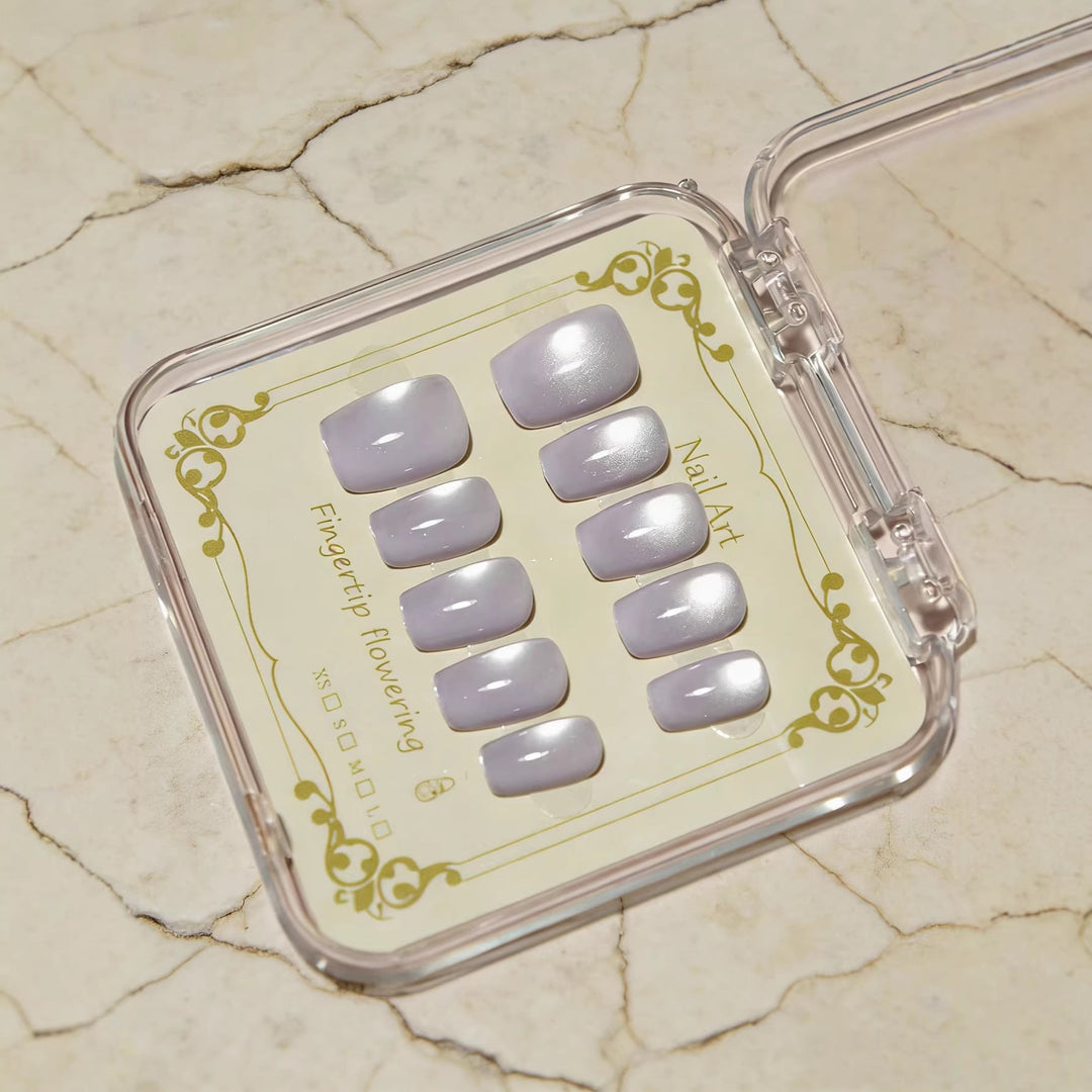 Elegant Glossy Press-On Nail Set Kalsten