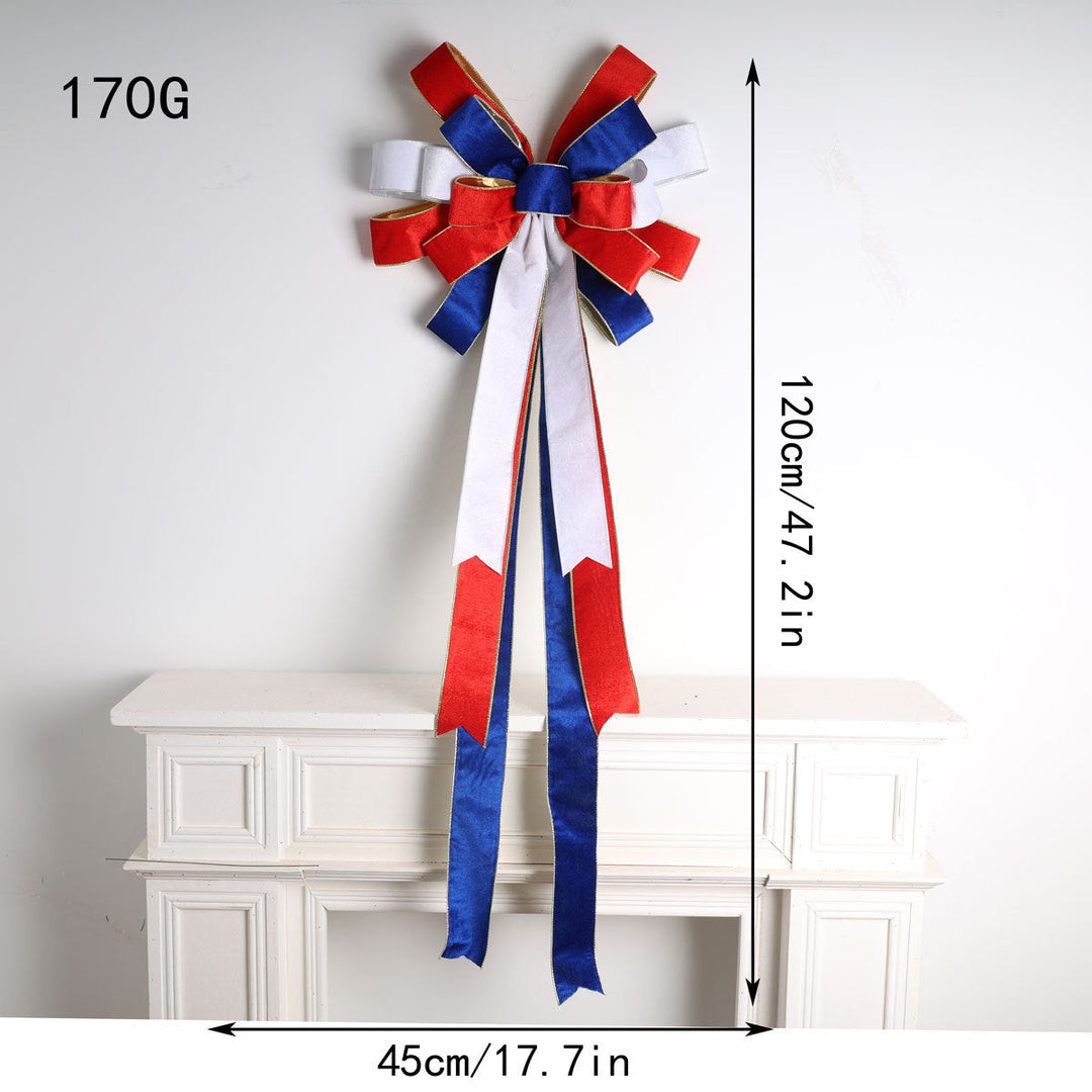 Unisex decorative bow made of ribbon with long ribbons for door and wall Kalsten