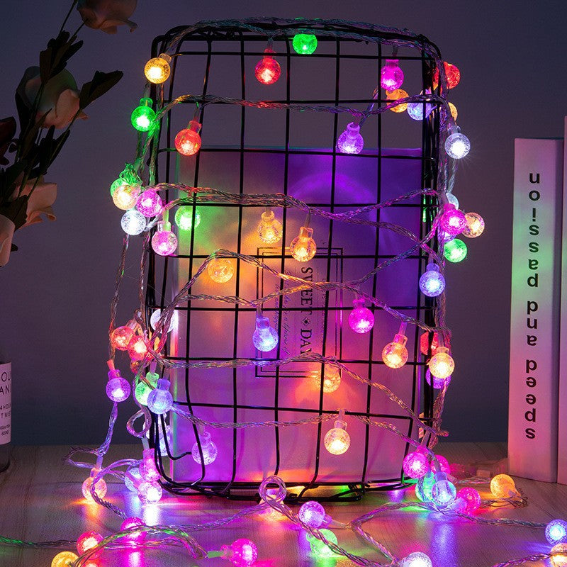 Globe LED String Lights With Waterproof Copper Wire And Textured Clear Bulbs Kalsten