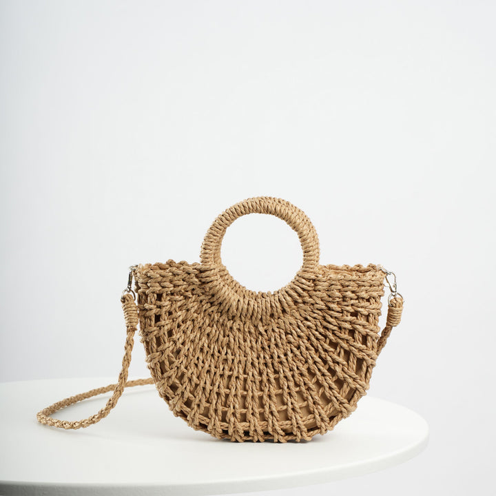 Beef Bast Handbag with Structured Design Kalsten