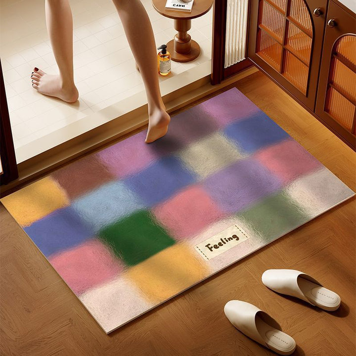 Colorful Patchwork Bath Mat Kalsten