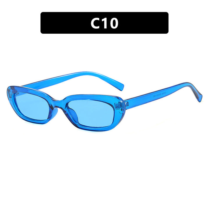 Women's trendy cat-eye sunglasses with transparent plastic frame and UV protection Kalsten