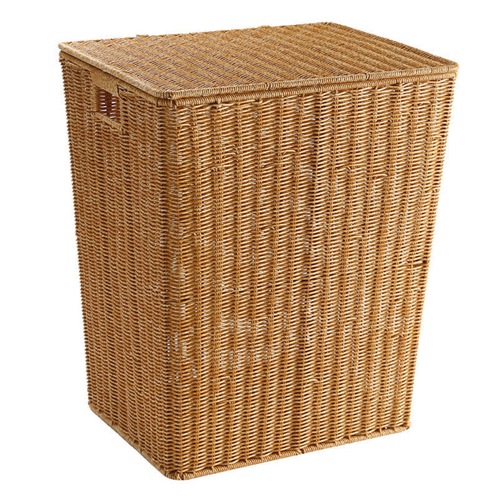 Handcrafted Rectangular Wicker Laundry Hamper Kalsten