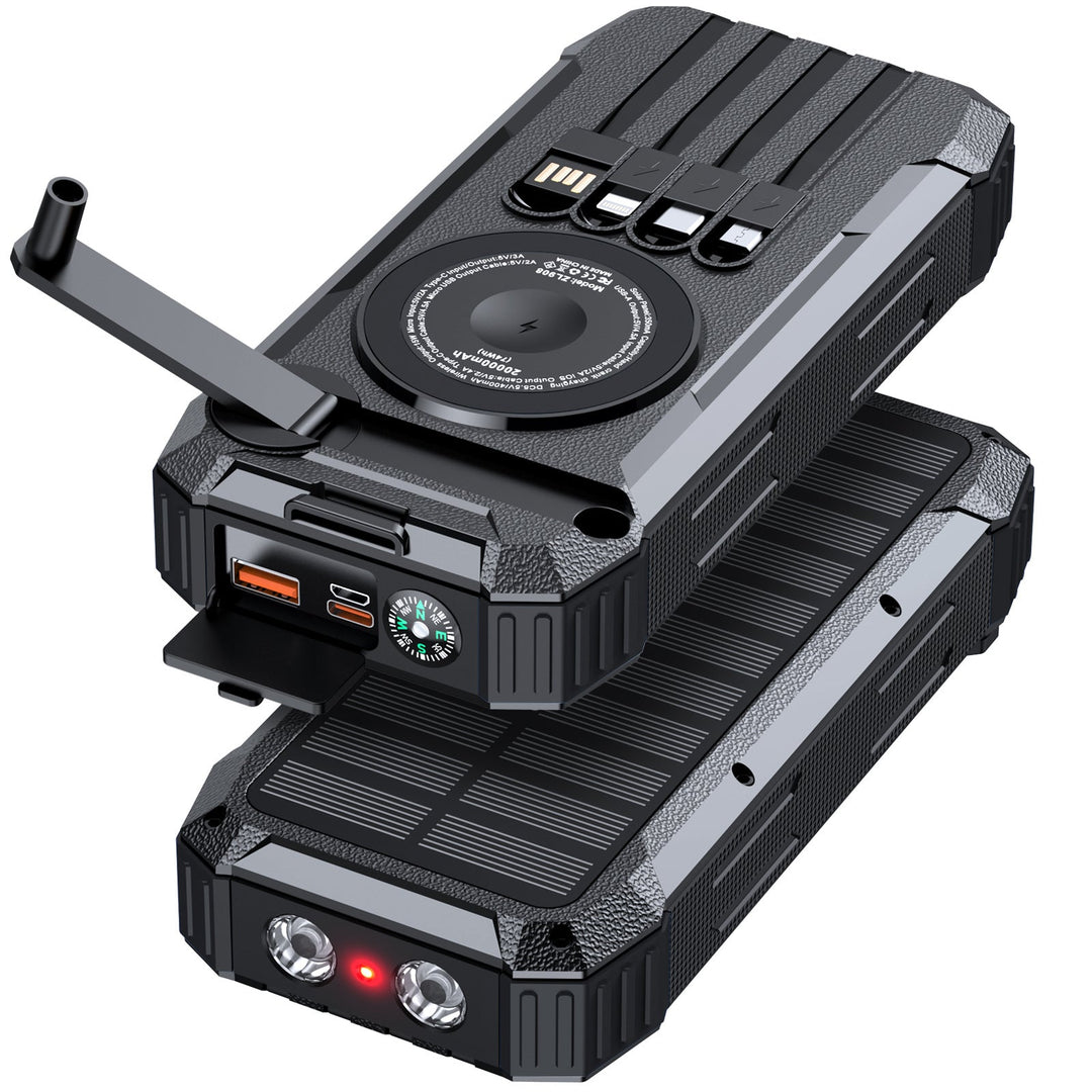 Outdoor Powerbank with solar charging function and integrated LED lamp Kalsten