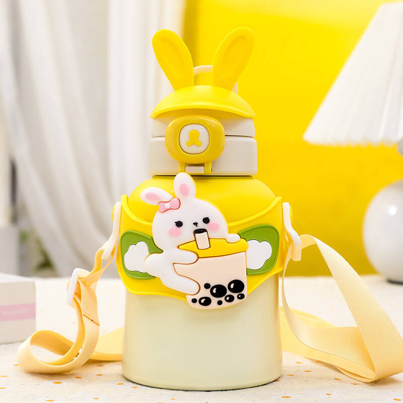 Ladies Insulated Water Bottle with Colorful Rabbit Design Kalsten