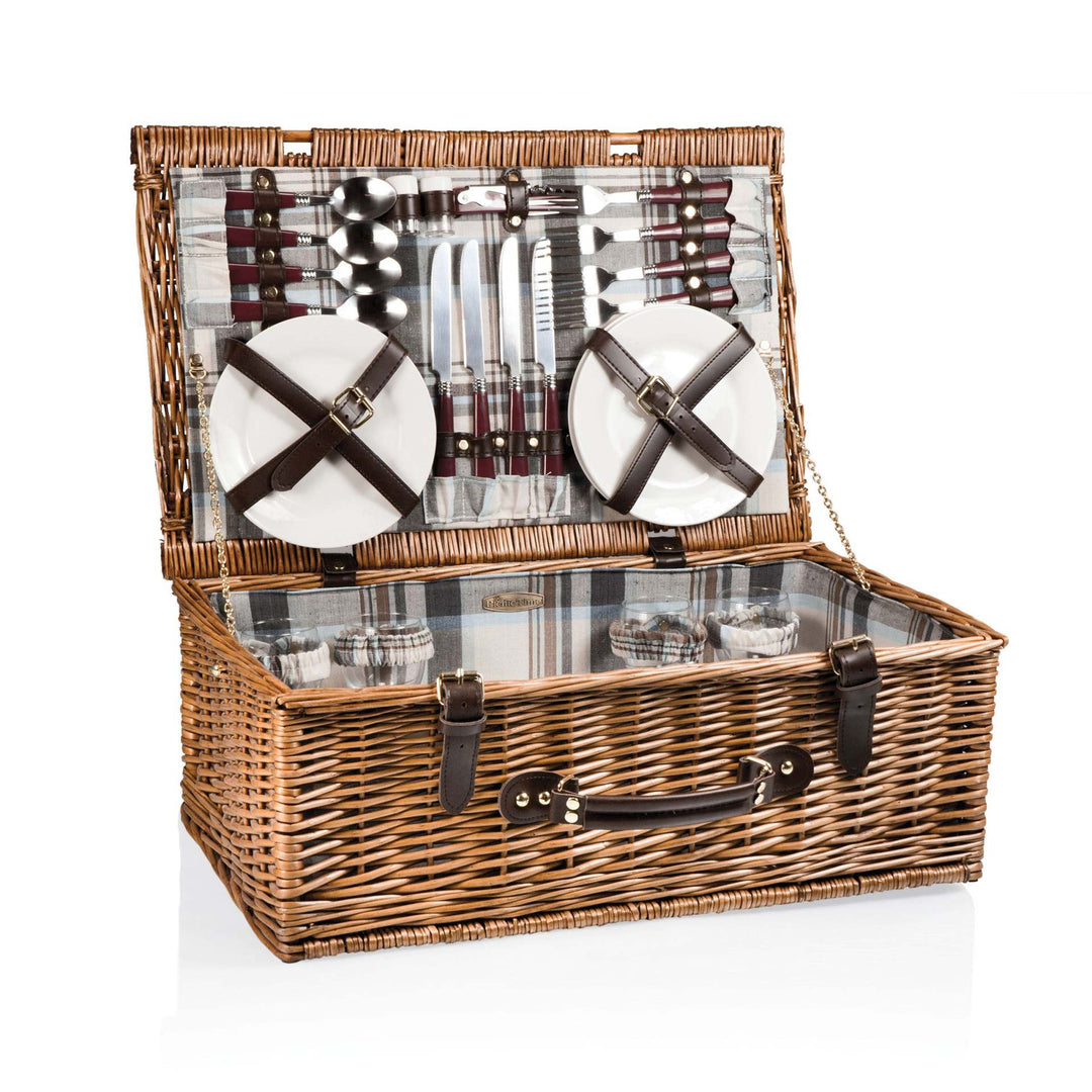Ladies Picnic Basket with Integrated Utensils and Stylish Details Kalsten