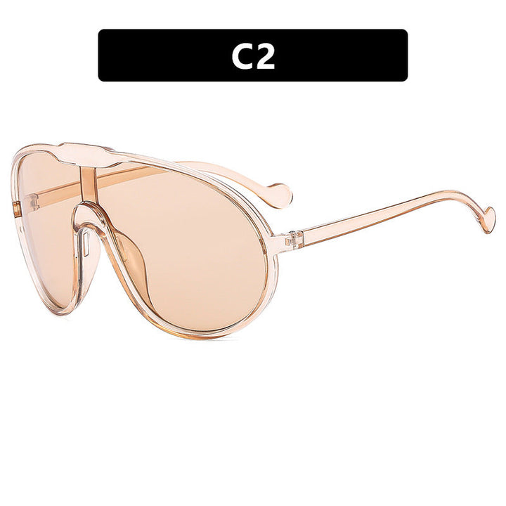 Women's futuristic transparent sunglasses with elegant shape Kalsten