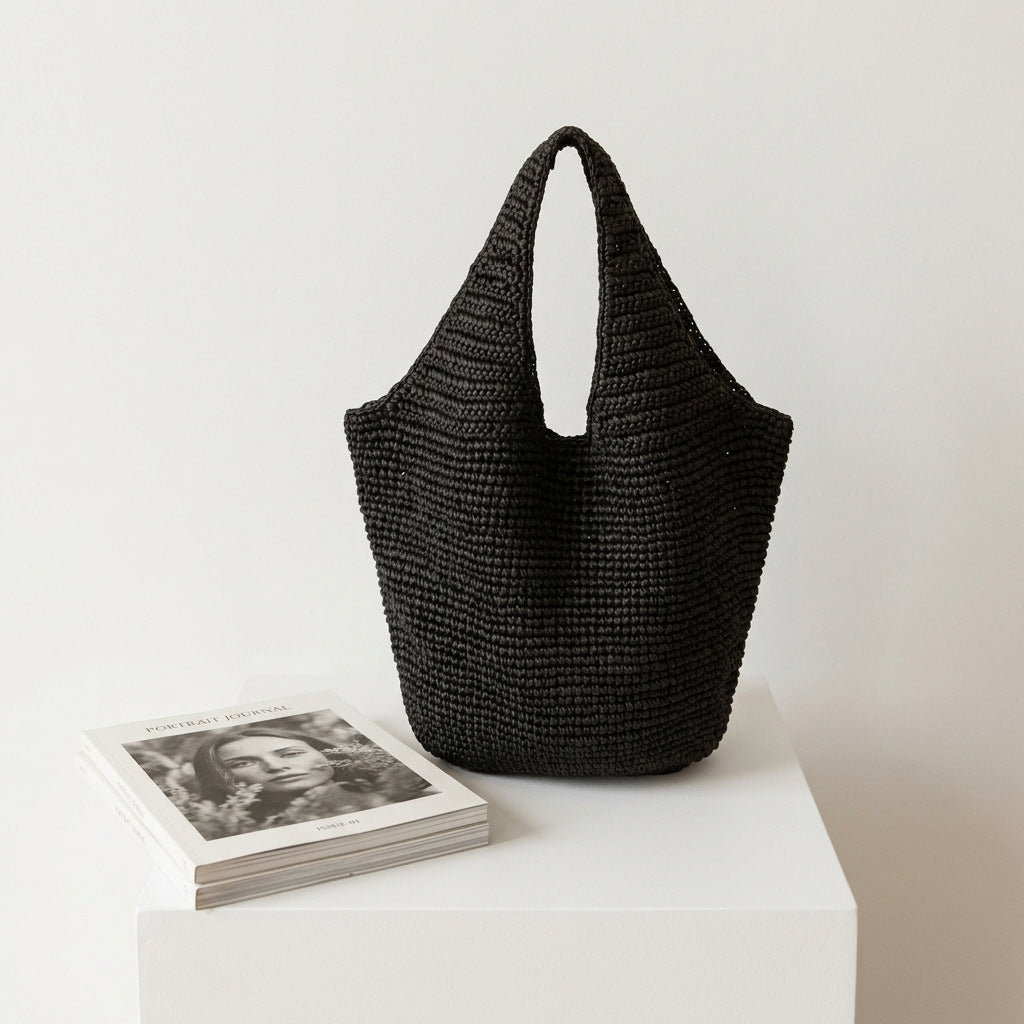 Handmade Macrame Tote Bag with Fine Structure Kalsten