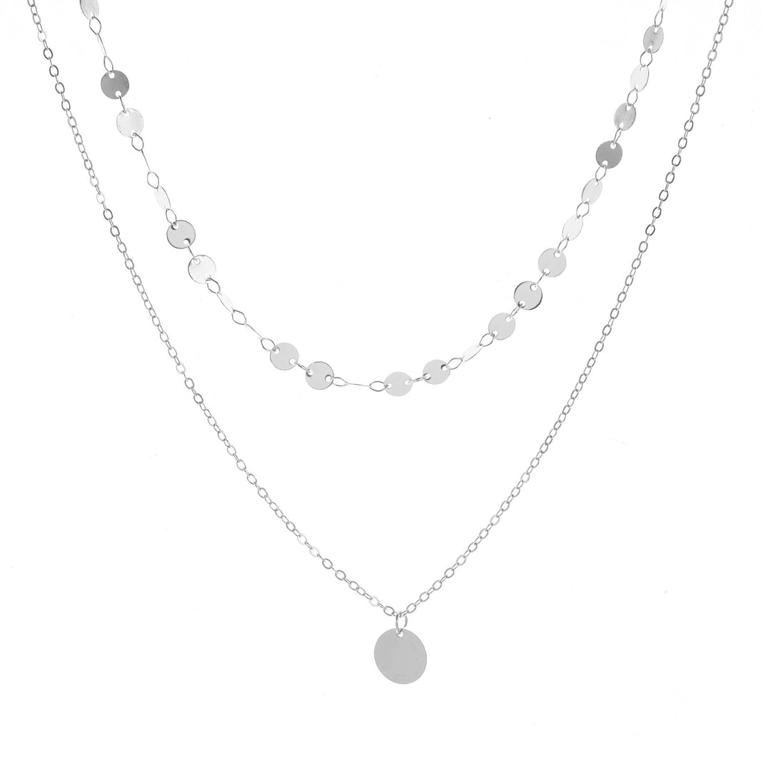 Layered Disc Chain Necklace Kalsten