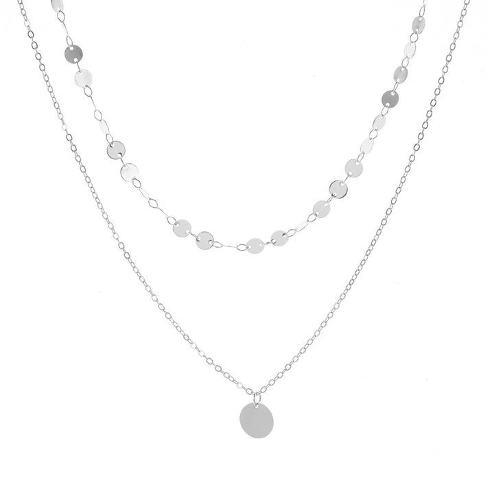 Layered Disc Chain Necklace Kalsten