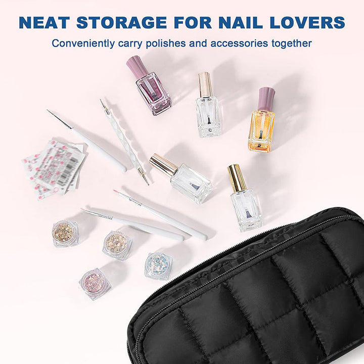 Cosmetic Organizer Bag with Transparent Design and Practical Compartments Kalsten
