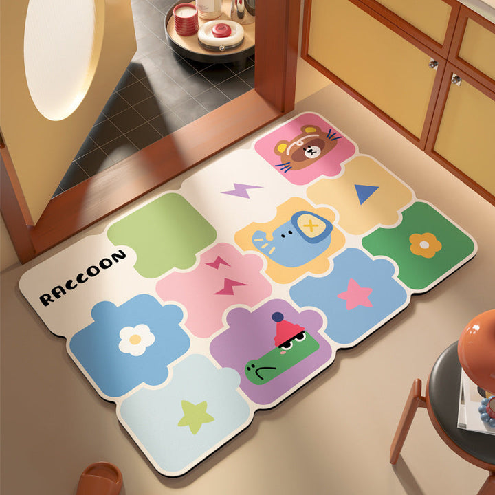 Decorative Abstract Design Area Mat Kalsten