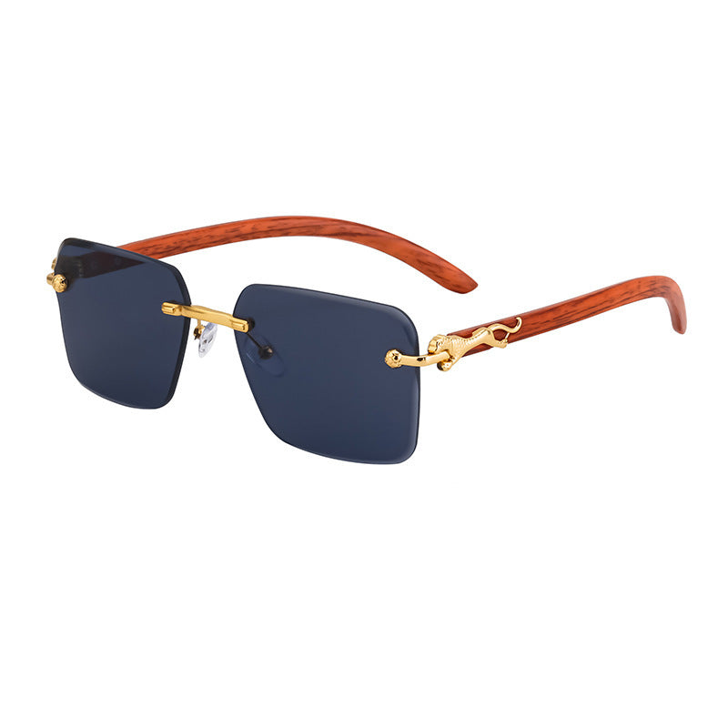 Women’s Fashion Square Sunglasses with Elegant Wooden Arms Kalsten