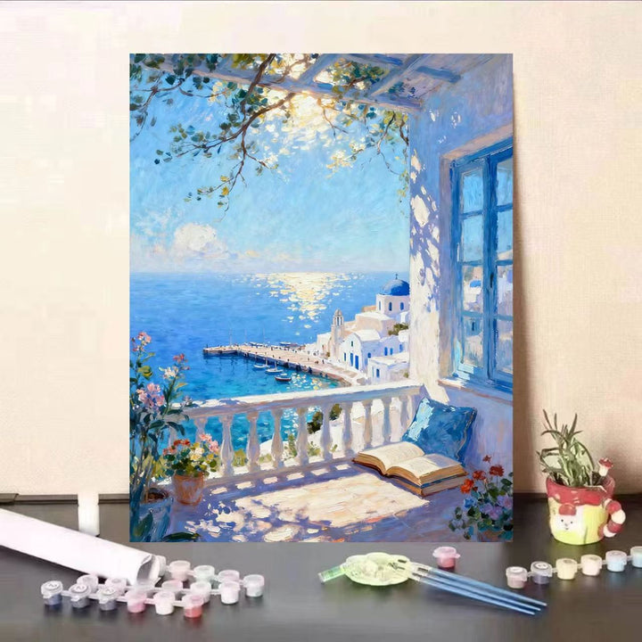 Scenic Coastal View Paint by Numbers Art Kit Kalsten