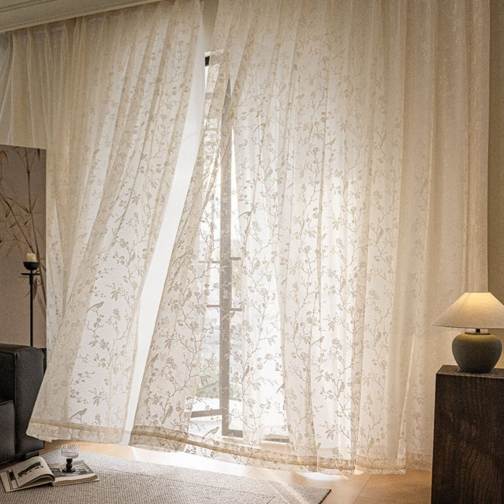 WoLace Embroidered Sheer Curtain Kalsten