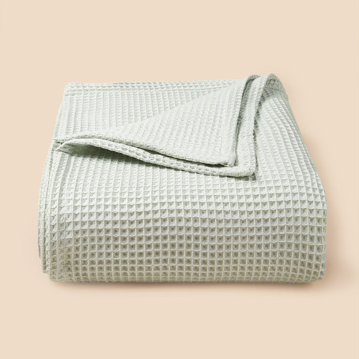 Textured Waffle Weave Throw Blanket kalsten