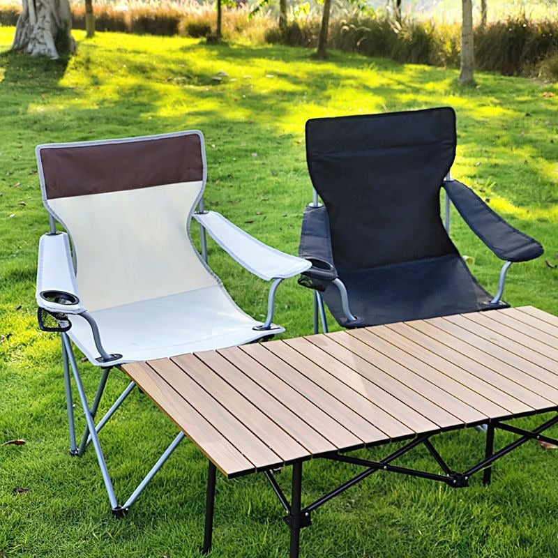 Women's Comfortable Folding Chair with Integrated Cup Holder Kalsten