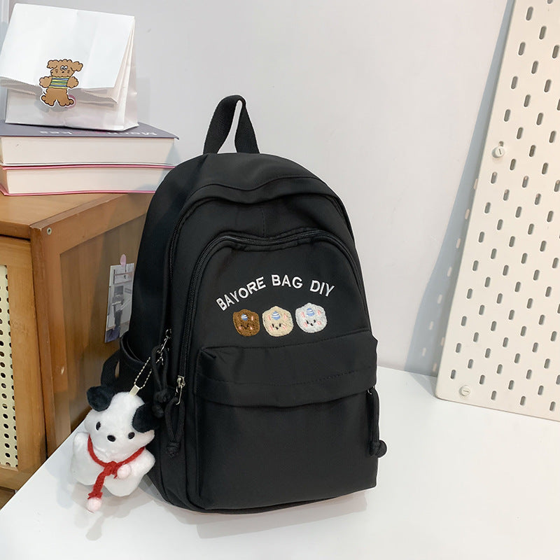 Decorative Embroidered School Backpack
