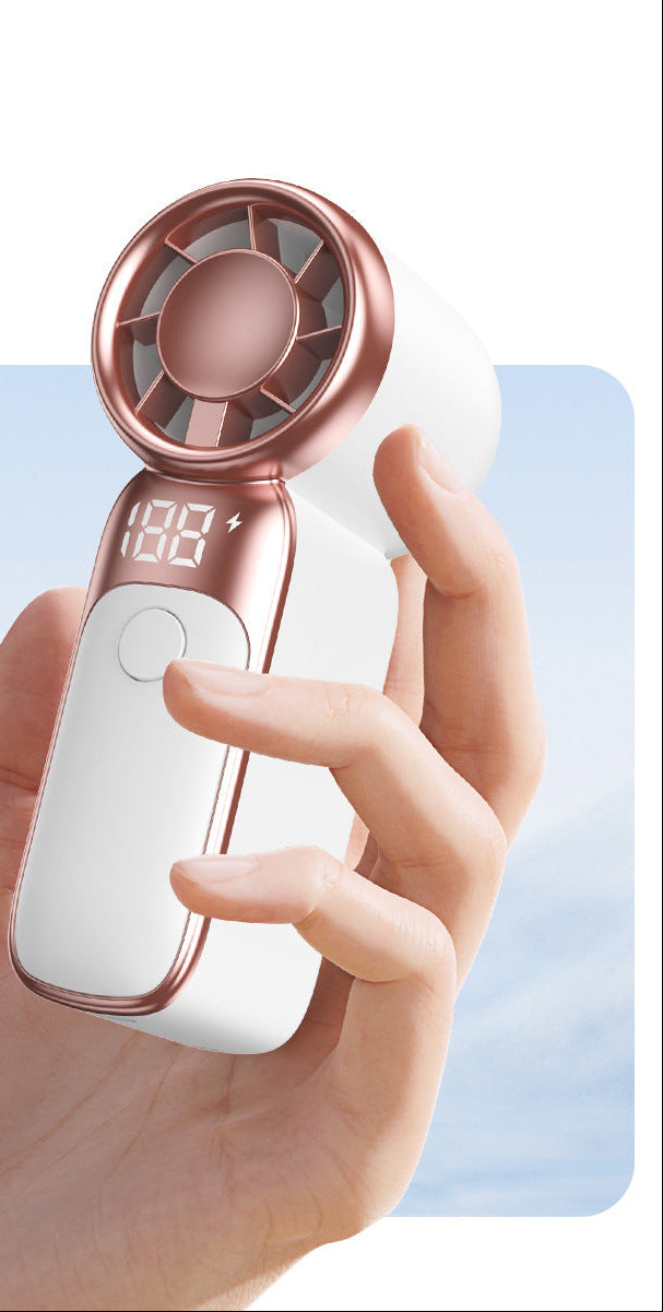 Women Handy Mini Fan with Digital Display Kalsten