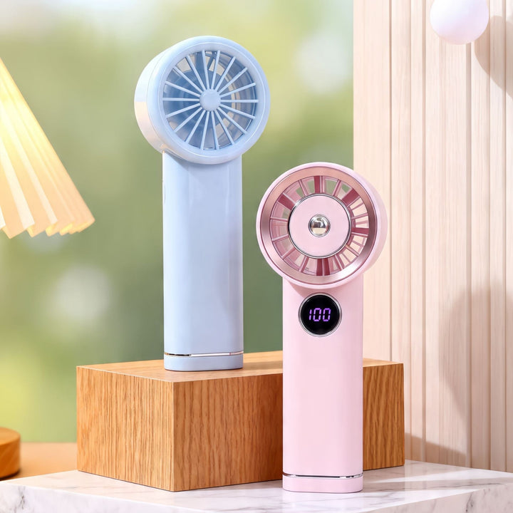 Women Portable Mini Fan with Digital Display Kalsten
