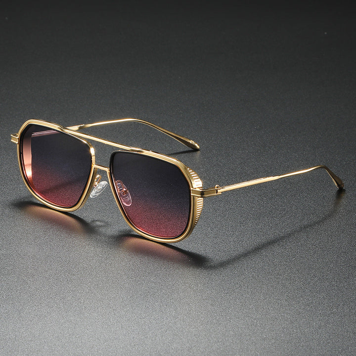 Women's Elegant Sunglasses with Angular Metal Frame Kalsten