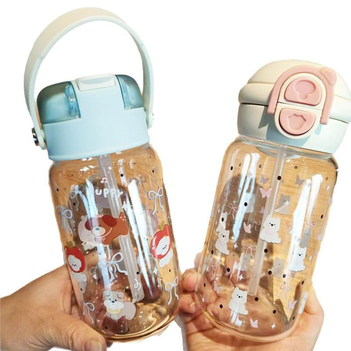 Ladies creative water bottle with integrated silicone carrying loop Kalsten
