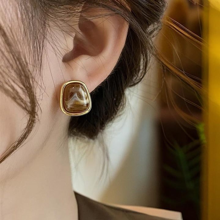 Glamorous earrings with high-quality amber elements Kalsten