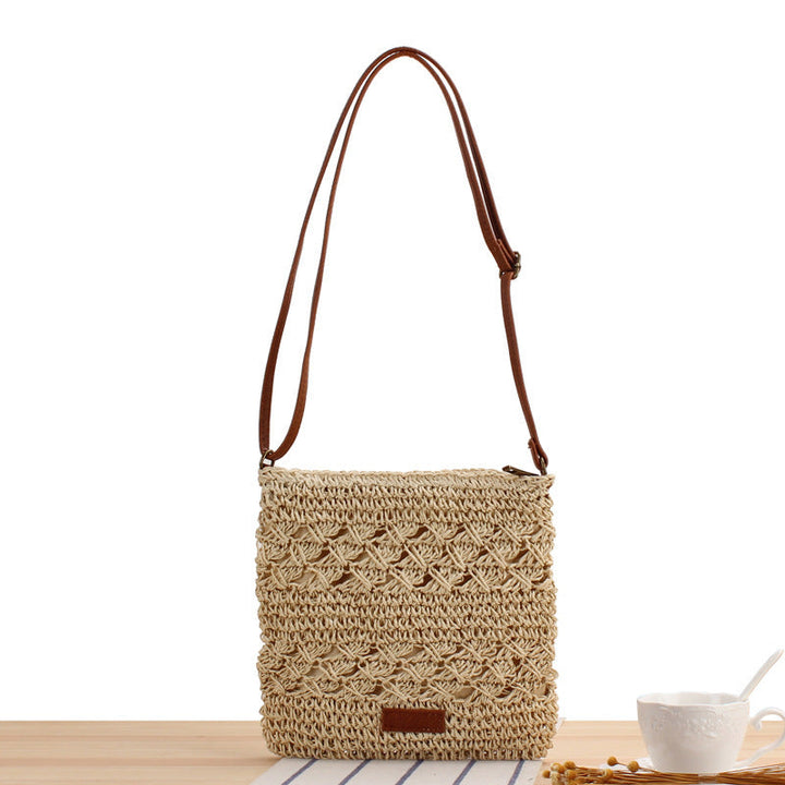 Handbag Made of Braided Natural Material with Adjustable Shoulder Strap Kalsten