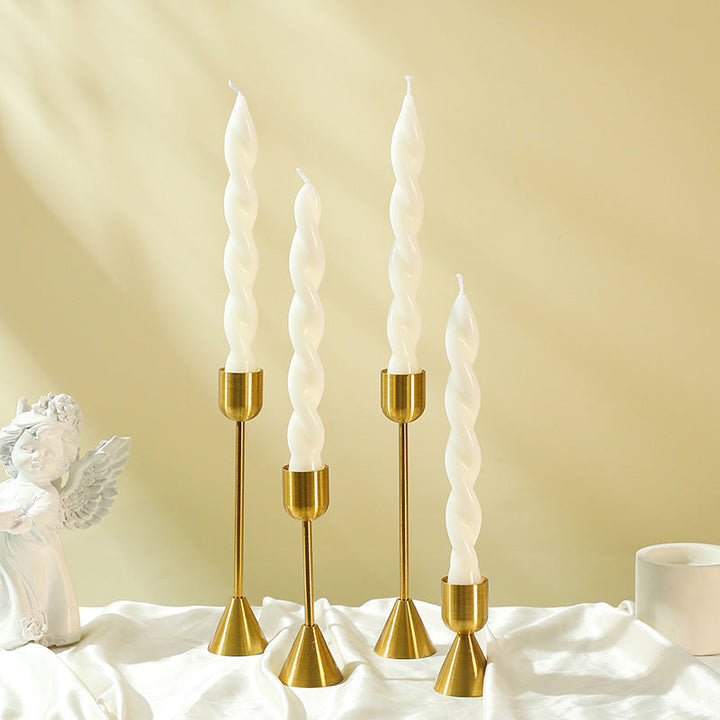 Ribbed Stacked Sphere Decorative Scented Pillar Candle With Long Cotton Wick