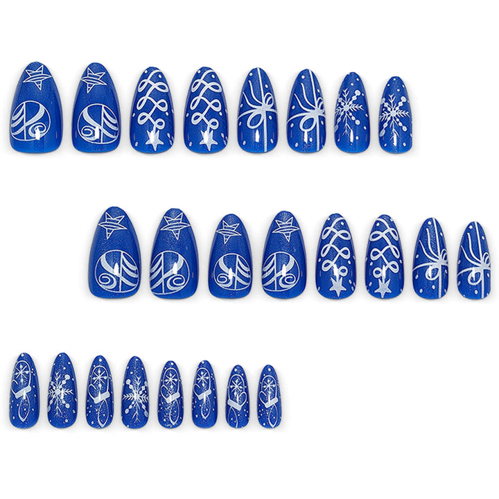Artificial nails with festive winter design Kalsten